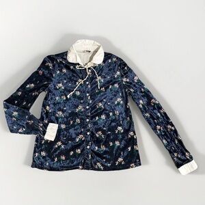 That’s It Women’s Long Sleeve Velvet Blouse Size Xs